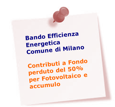 Bando Comune di Milano | Contributi per FV e accumulo